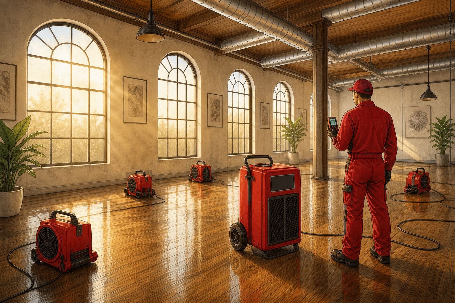 Moisture readings during structural drying